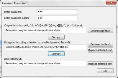 Screenshot of the application MyText - #2