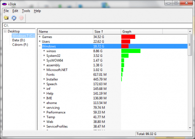 Screenshot of the application i.Disk - #2