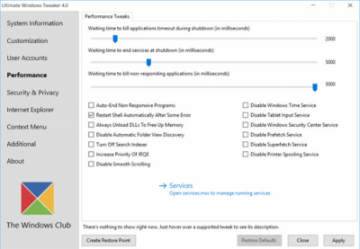 Screenshot of the application Ultimate Windows Tweaker - #11