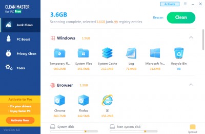 Screenshot of the application Clean Master - #2