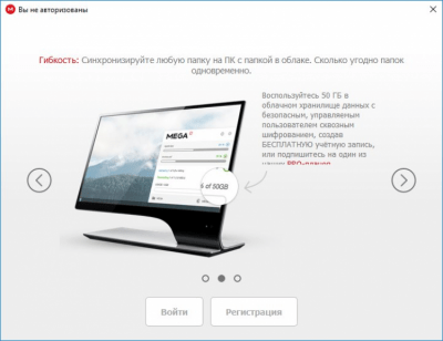 Screenshot of the application MEGAsync - #2