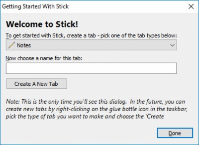 Screenshot of the application Stick - #3