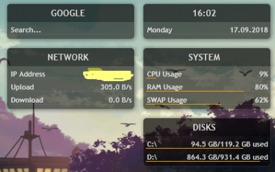 Screenshot of the application Rainmeter - #2