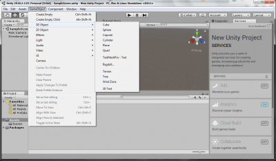 Screenshot of the application Unity - #3