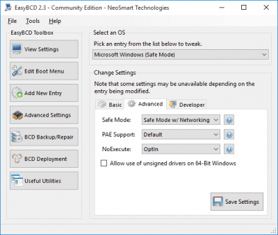 Screenshot of the application EasyBCD - #3