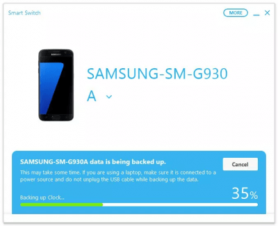 Screenshot of the application Samsung Smart Switch - #3