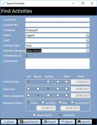 Screenshot of the application Leads - #2
