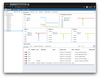 Screenshot of the application pgAdmin 4 - #2