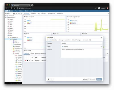 Screenshot of the application pgAdmin 4 - #4