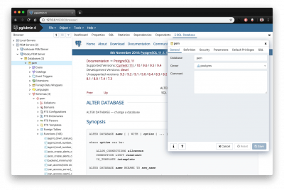Screenshot of the application pgAdmin 4 - #5