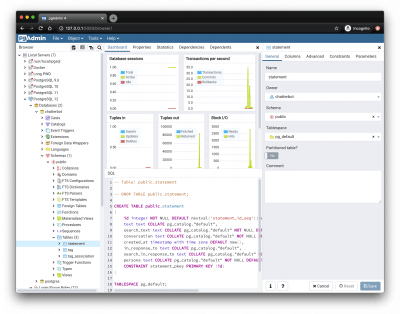Screenshot of the application pgAdmin 4 - #6