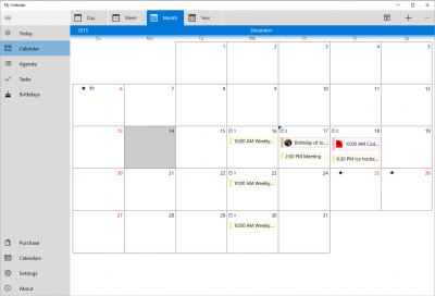 Screenshot of the application My Calendar - #5