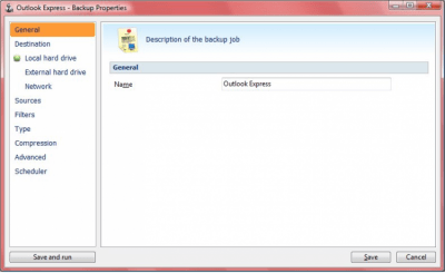 Screenshot of the application FBackup - #2