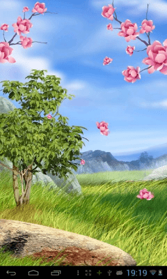 Screenshot of the application Fireworks Soft Sakura Live Wallpaper - #3