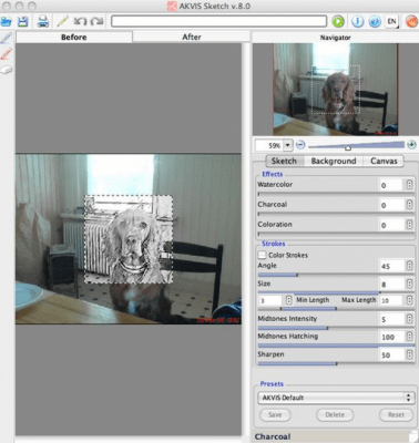 Screenshot of the application AKVIS Sketch - #2
