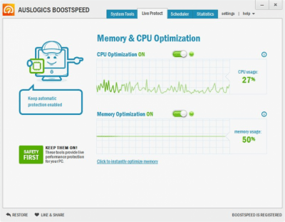 Screenshot of the application Auslogics BoostSpeed - #2