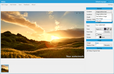 Screenshot of the application Mido - #1