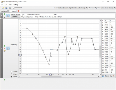 Screenshot of the application Equalizer APO - #3