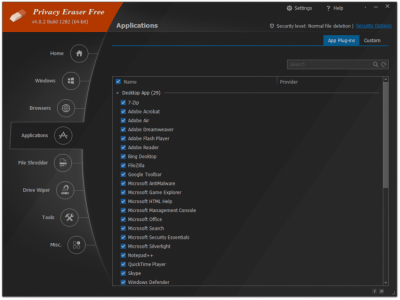 Screenshot of the application Privacy Eraser - #4