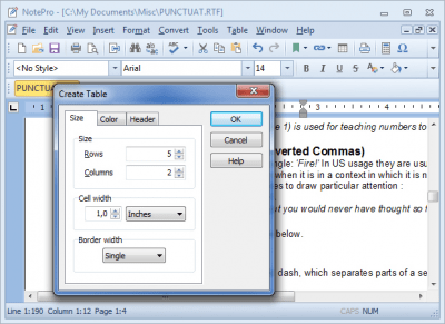 Screenshot of the application NotePro - #2
