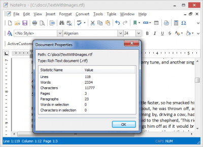 Screenshot of the application NotePro - #5