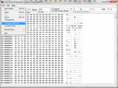 Screenshot of the application i.Hex - #2