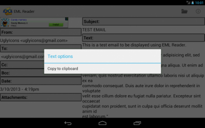 Screenshot of the application EML Reader FREE - #8