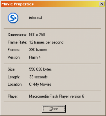 Screenshot of the application Swiff Player - #2