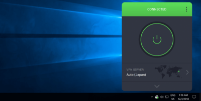 Screenshot of the application Private Internet Access - #4
