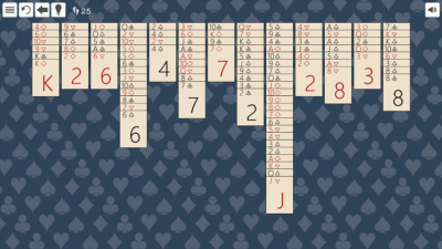 Screenshot of the application Mrs. Mop's Solitaire - #2