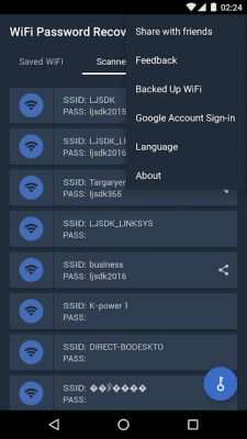 Screenshot of the application WiFi Password Recovery - #6