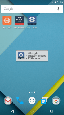 Screenshot of the application NFC Tasks - #3