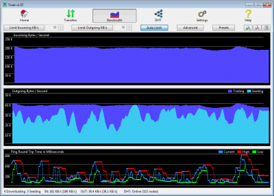 Screenshot of the application Tixati for Windows - #3