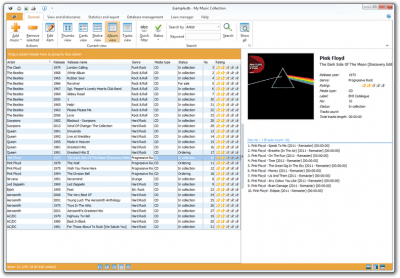 Screenshot of the application My Music Collection - #2