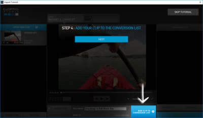Screenshot of the application GoPro Studio - #5