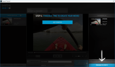 Screenshot of the application GoPro Studio - #7