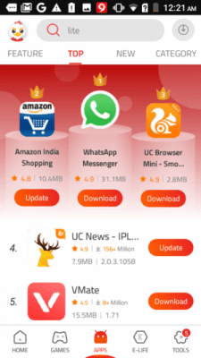 Screenshot of the application 9Apps - #2