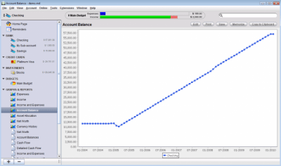 Screenshot of the application Moneydance - #2