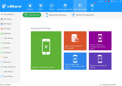 Screenshot of the application vShare Helper - #4