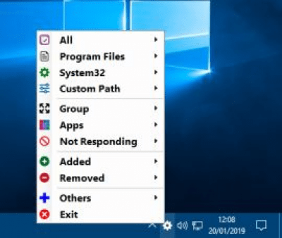 Screenshot of the application myProcesses - #2