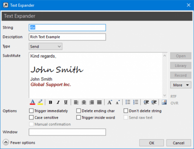 Screenshot of the application FastKeys - #2