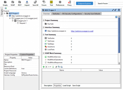 Screenshot of the application SoapUI - #6
