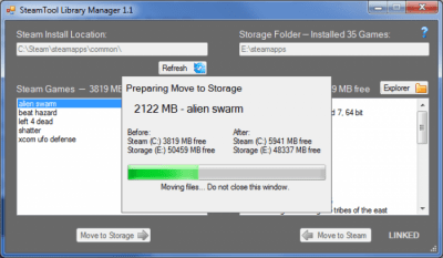 Screenshot of the application SteamTool Library Manager - #3