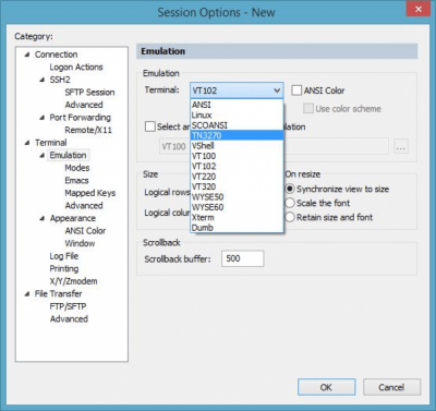 Screenshot of the application SecureCRT - #2