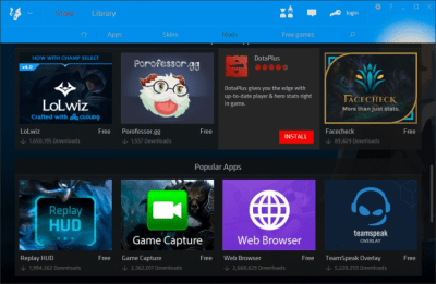 Screenshot of the application Overwolf - #8