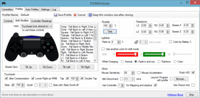 Screenshot of the application DS4Windows - #3