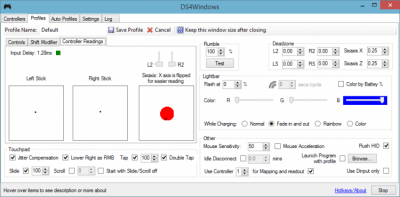 Screenshot of the application DS4Windows - #7