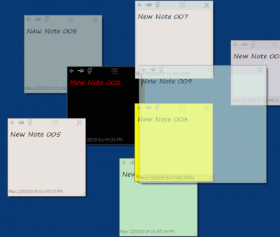 Screenshot of the application DesktopNoteOK - #2