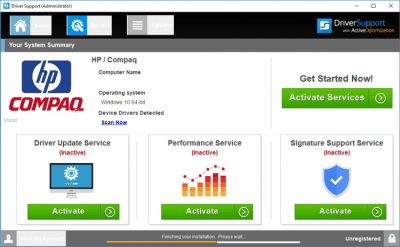 Screenshot of the application Driver Support - #2