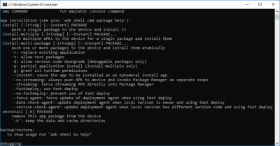 Screenshot of the application Android Debug Bridge (adb) - #5